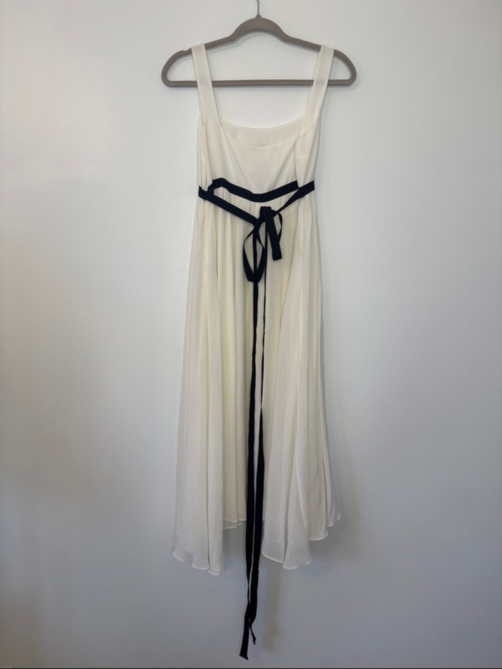 Zara Maxi Dress Studio Collection Ballet Core Lined Pockets Black Tie Sz M L - Picture 5 of 16